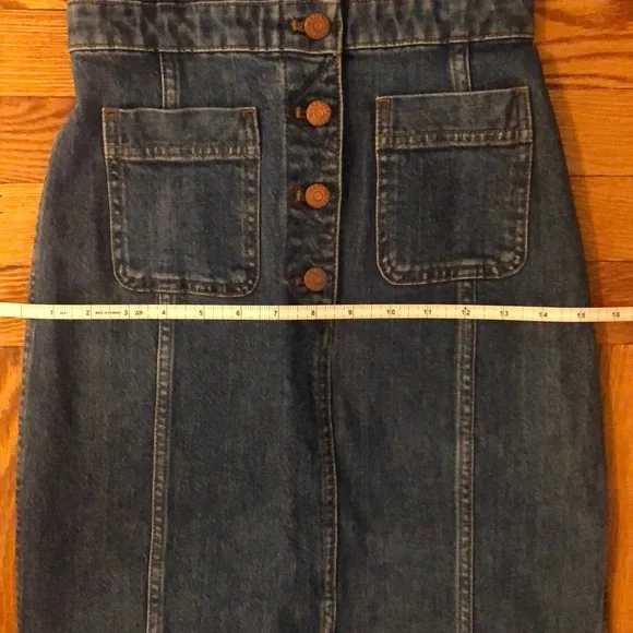 Madewell Dungaree Denim Dress Size 0 - Picture 9 of 11